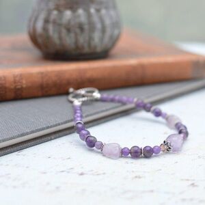 Amethyst and Sterling Silver Bracelet